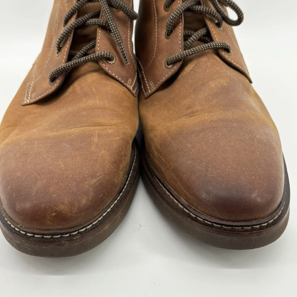 Nunn‎ Bush Boots Mens 10.5 M Barklay Chukka Brown Leather Ankle Top Lace Up